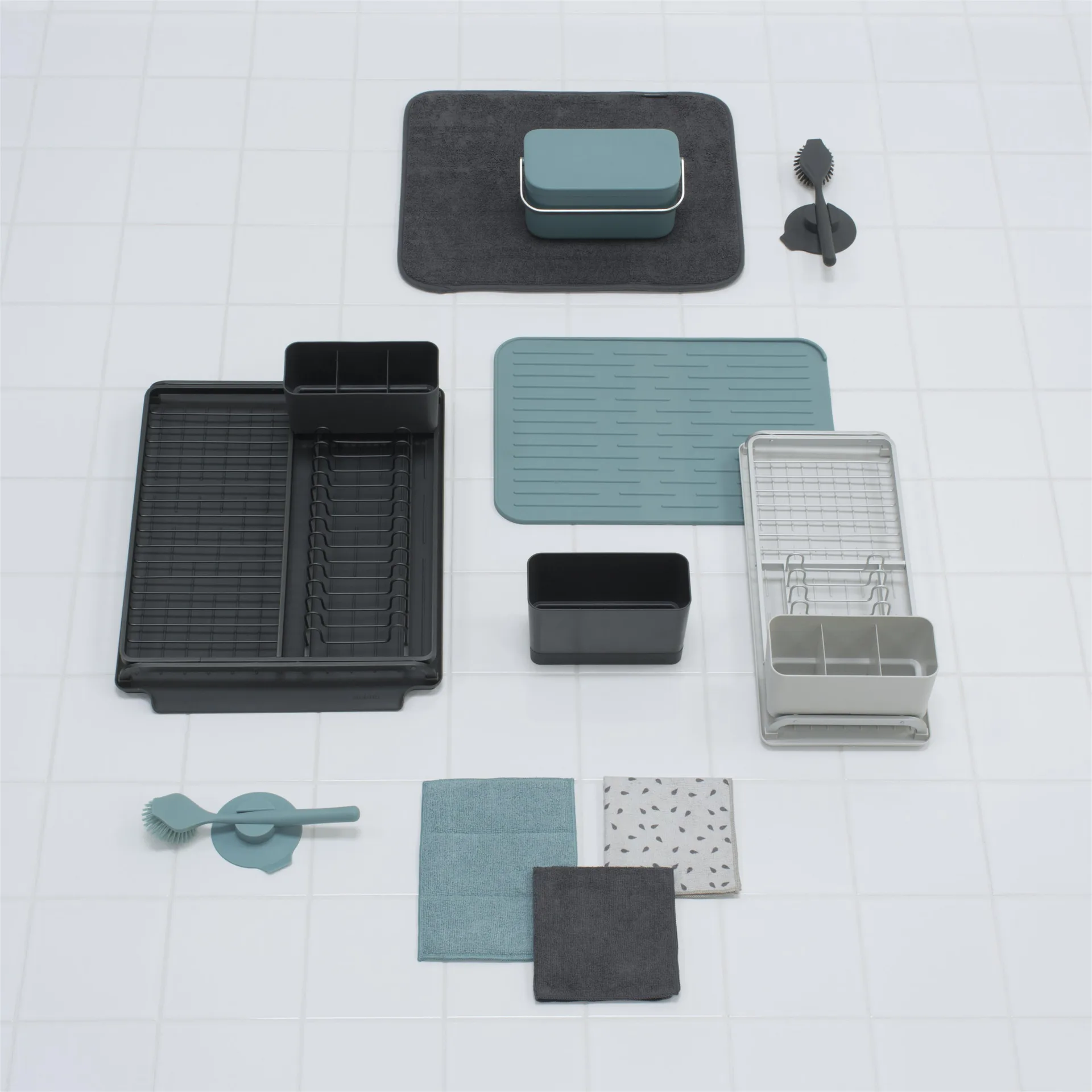 Scolapiatti Brabantia compatto, grigio chiaro Brabantia