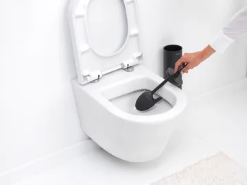 Scopino per WC con supporto MindSet - Mineral infinite grey, silicone - Brabantia