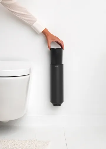 Scopino per WC con supporto MindSet - Mineral infinite grey, silicone - Brabantia