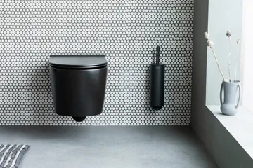 Scopino per WC con supporto MindSet - Mineral infinite grey, silicone - Brabantia