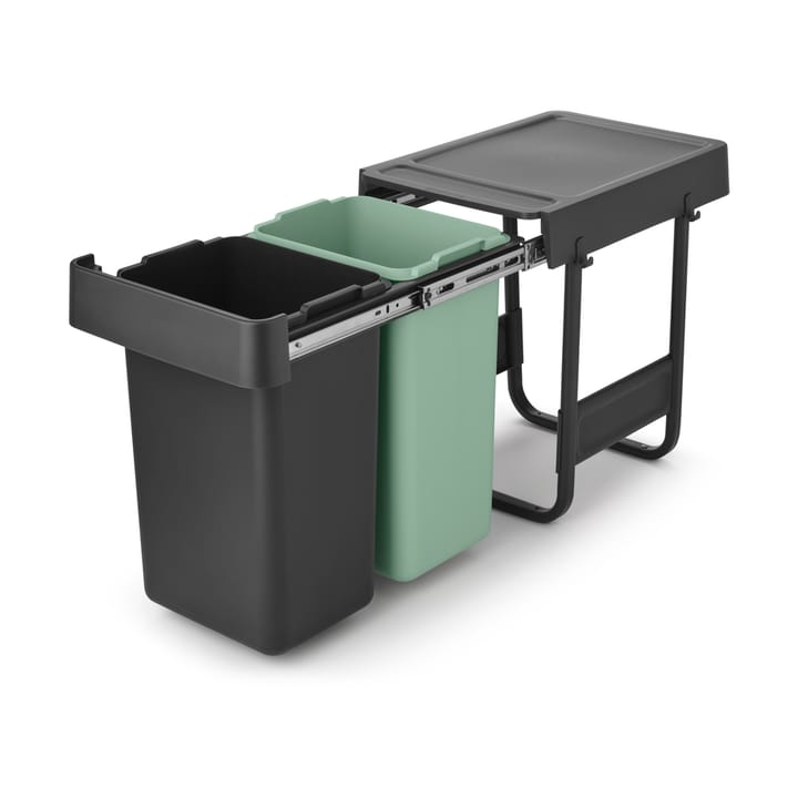 Secchi integrabili Sort&Go, 2x15 L, Grigio scuro Brabantia