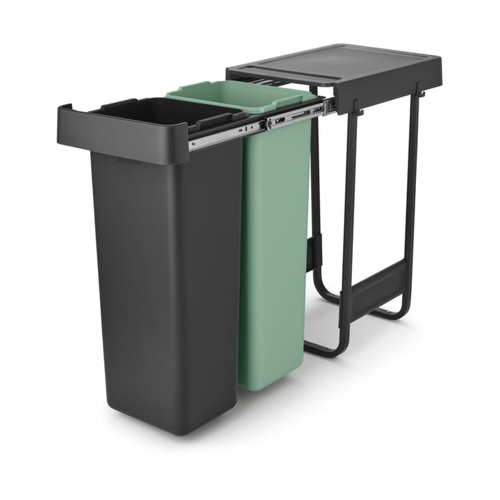 Secchi integrabili Sort&Go, 2x30 L, Grigio scuro Brabantia