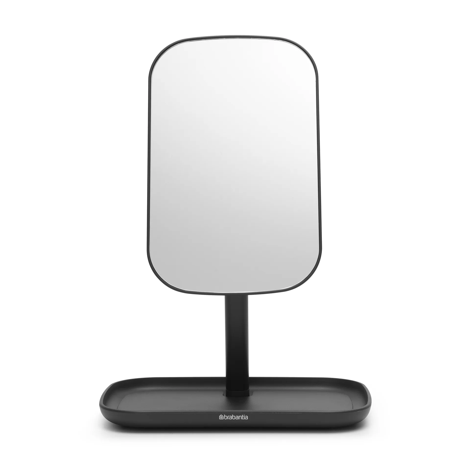 Specchio con vassoio portaoggetti ReNew , grigio scuro Brabantia