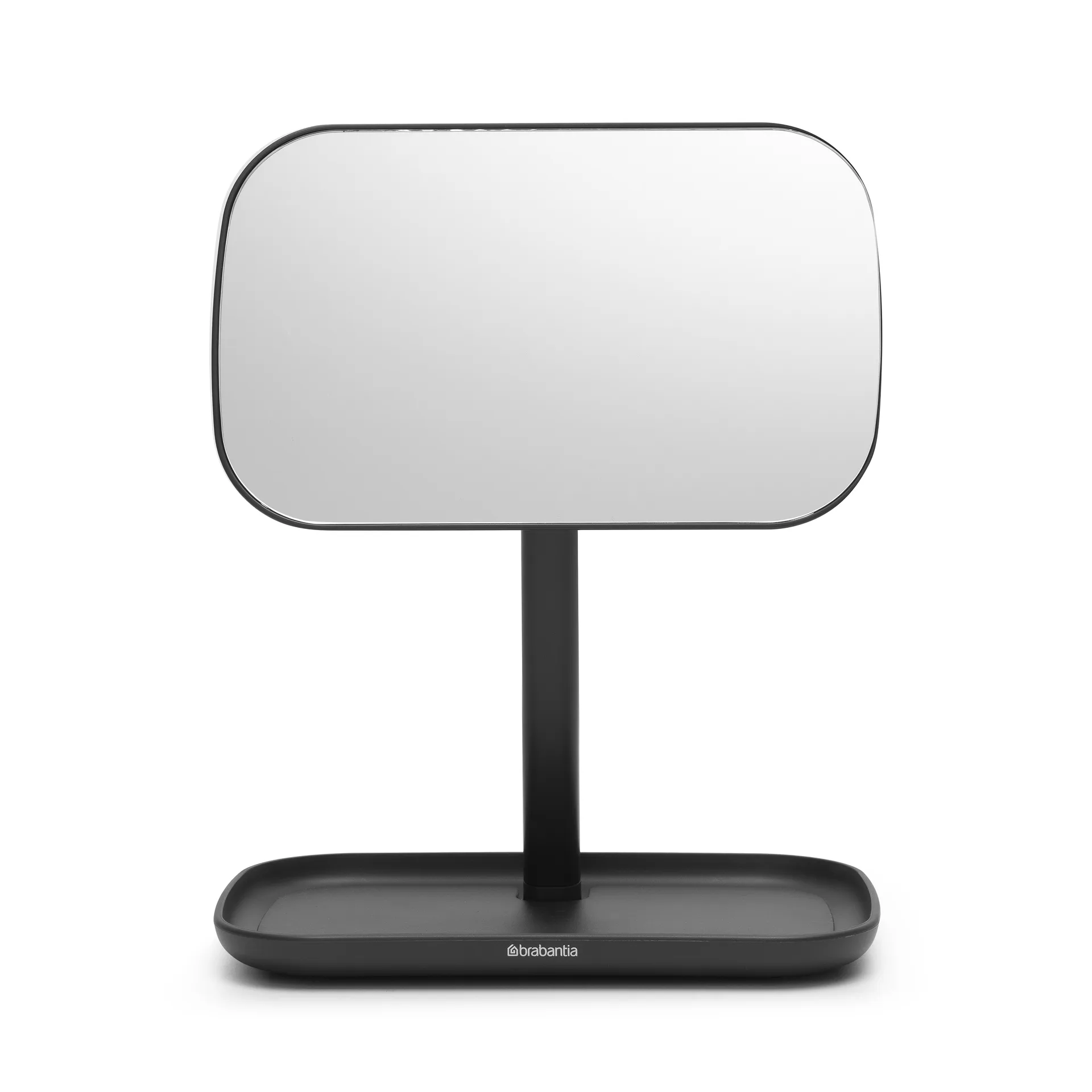 Specchio con vassoio portaoggetti ReNew , grigio scuro Brabantia