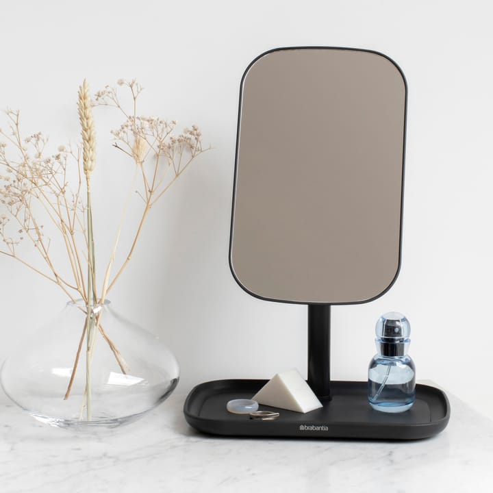 Specchio con vassoio portaoggetti ReNew  - grigio scuro - Brabantia