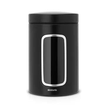 Vasetto in vetro Brabantia con apertura 1,4 litri - nero opaco - Brabantia