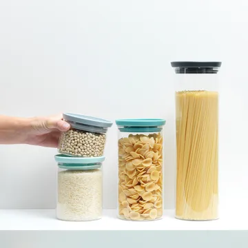 Vasetto in vetro Brabantia confezione da 3 - grigio-blu - Brabantia
