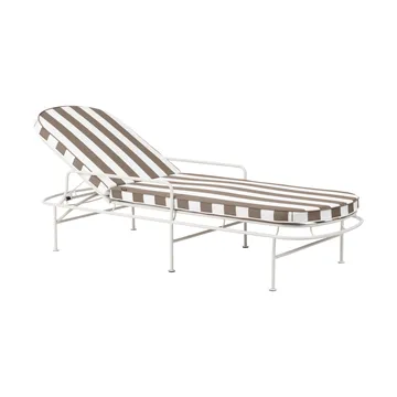 Chaise longue Arts 196x96 cm - Soft White-beige strisce - Brafab