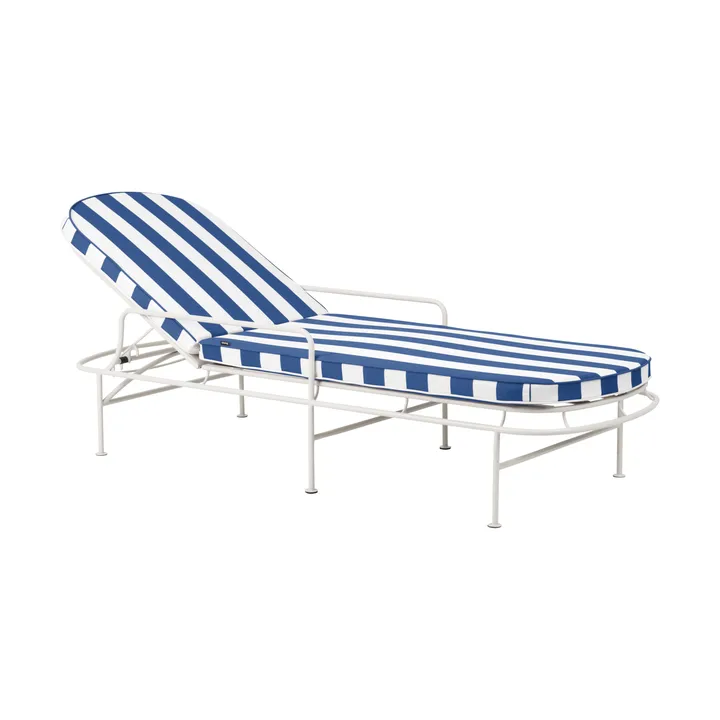 Chaise longue Arts 196x96 cm - Soft White-blue stripes - Brafab