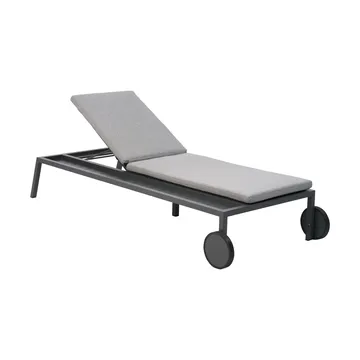 Chaise longue Samvaro 218x92 cm - Antracite-perla grigio - Brafab