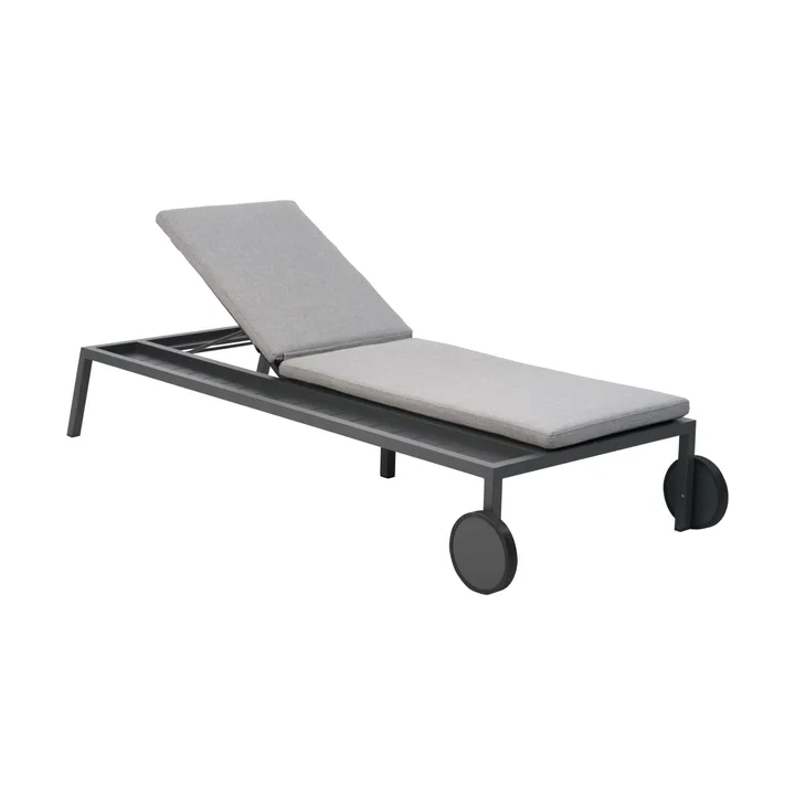 Chaise longue Samvaro 218x92 cm - Antracite-perla grigio - Brafab