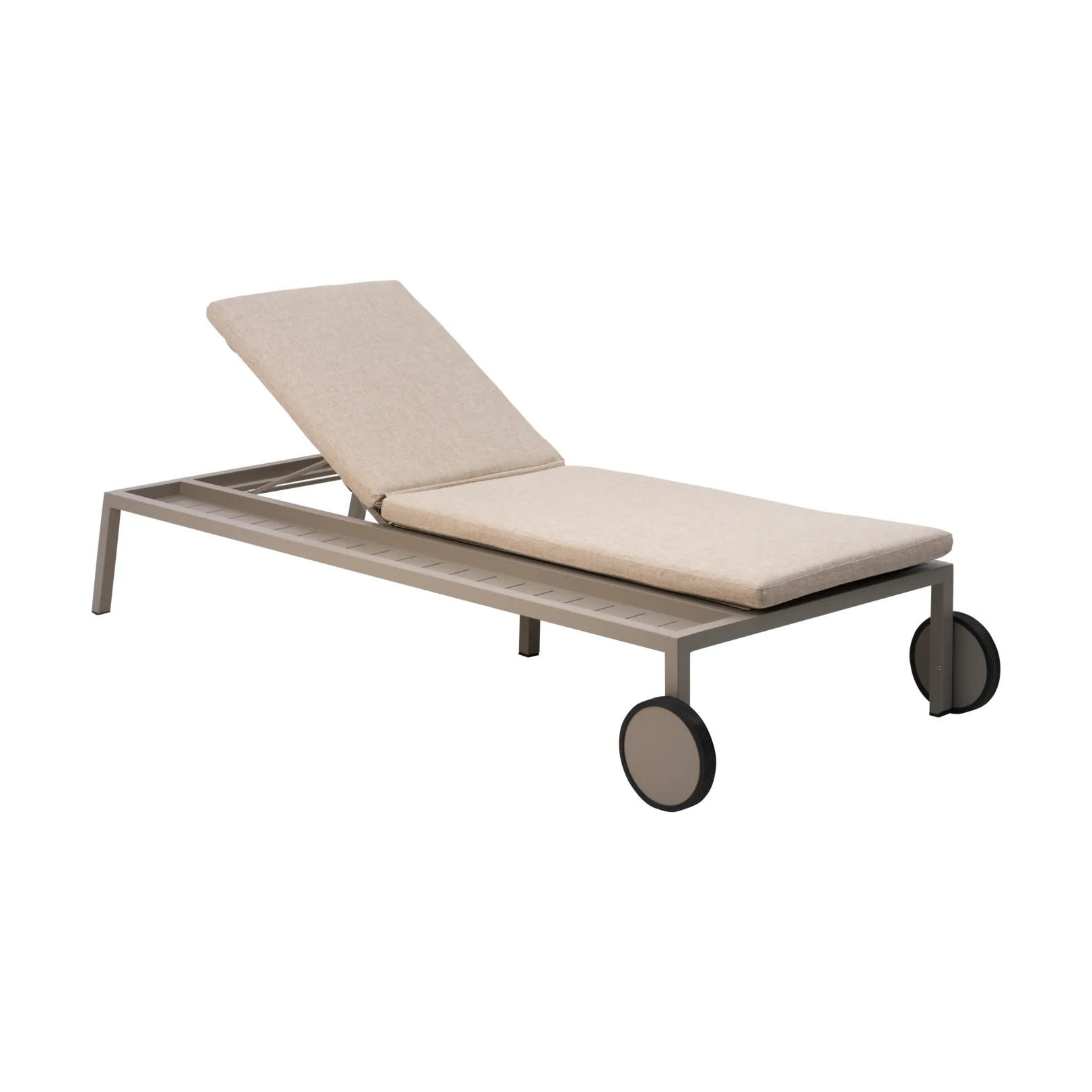 Chaise longue Samvaro 218x92 cm, Khaki Brafab