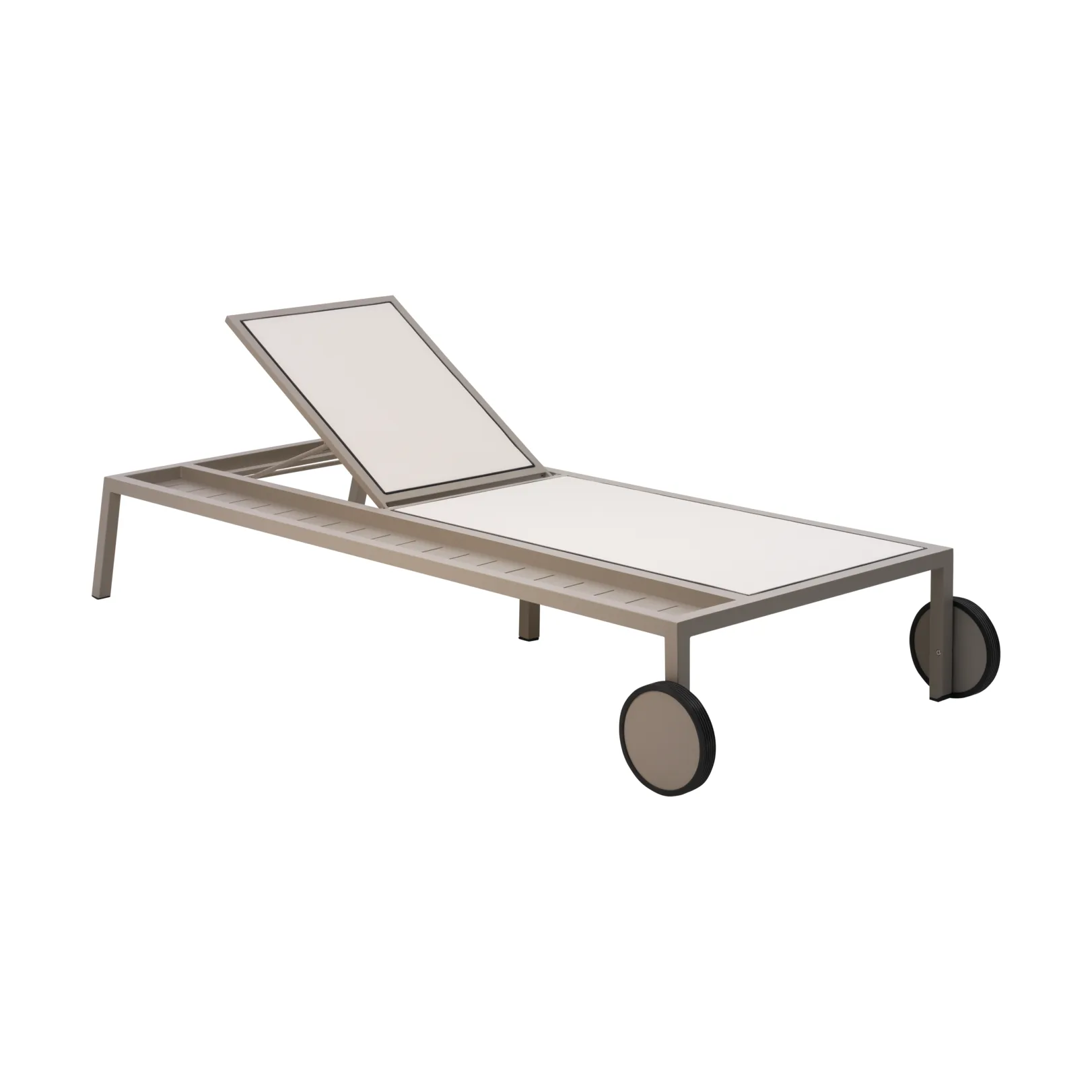 Chaise longue Samvaro 218x92 cm, Khaki Brafab