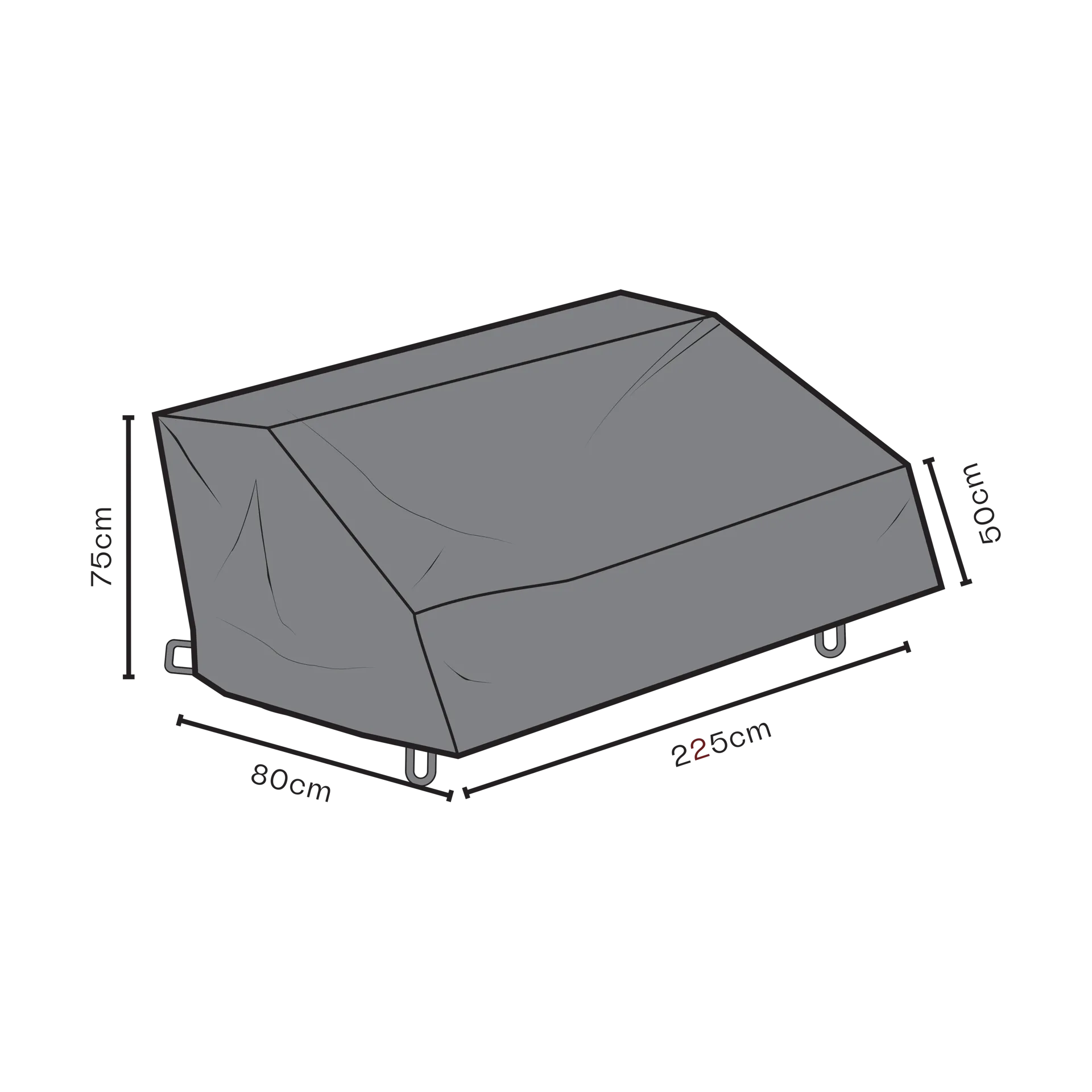 Copertura protettiva per divano Brafab, Nero 80 cm Brafab