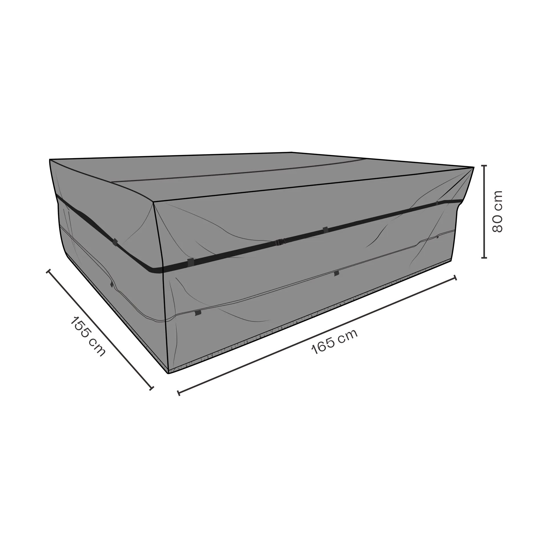 Copertura protettiva per gruppo di tavoli da pranzo Brafab, Nero 165x155 cm Brafab