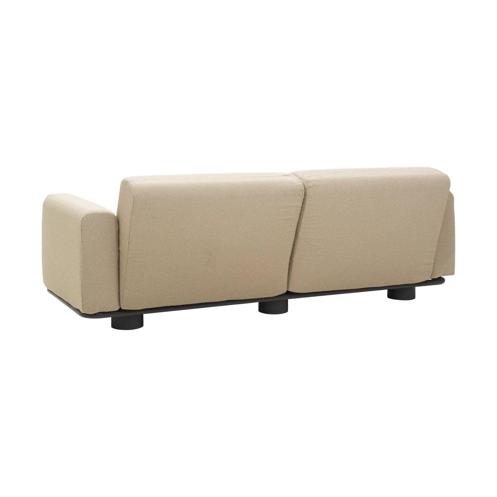 Divano Bolster, Antracite-teddy beige, 2,5 posti Brafab