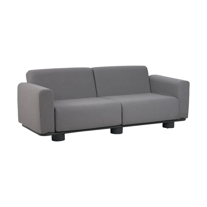 Divano Bolster - Antracite-teddy grey, 2,5 posti - Brafab