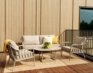 Divano Coleville - Khaki-burlap beige, 3 posti - Brafab