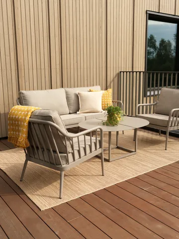 Divano Coleville - Khaki-burlap beige, 3 posti - Brafab