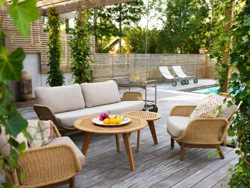 Divano Lily - Twist straw-plush wheat, 2,5 posti - Brafab