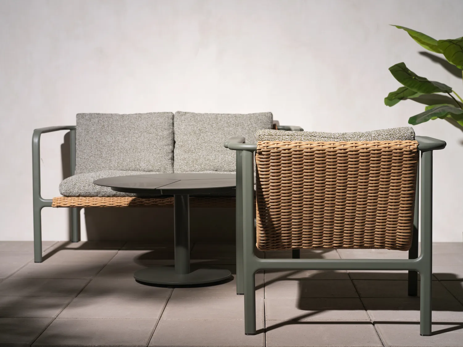 Divano Motty, Nordic green-teddy verde, 2 posti Brafab