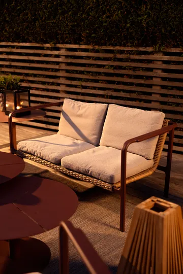 Divano Motty - Zin red-teddy beige, 2 posti - Brafab