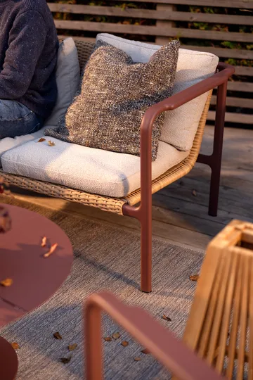 Divano Motty - Zin red-teddy beige, 2 posti - Brafab