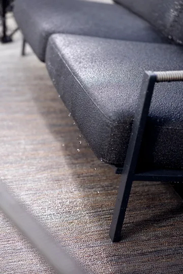 Divano Naos - Nero-teddy black, 2,5 posti - Brafab