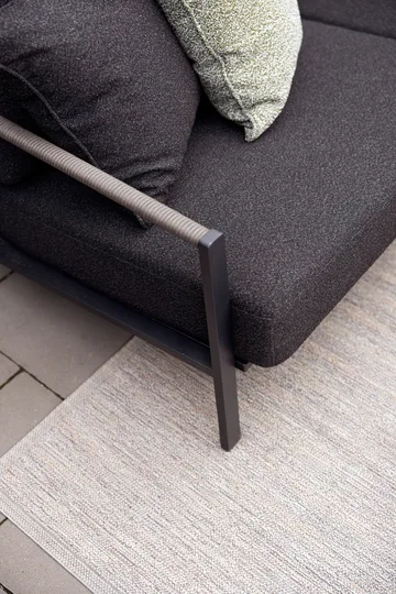 Divano Naos - Nero-teddy black, 2,5 posti - Brafab