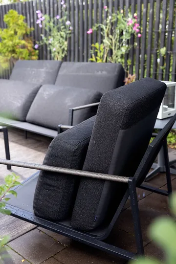 Divano Naos - Nero-teddy black, 2,5 posti - Brafab