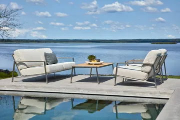 Divano Naos - Stainless steel-dot beige, 2,5 posti - Brafab