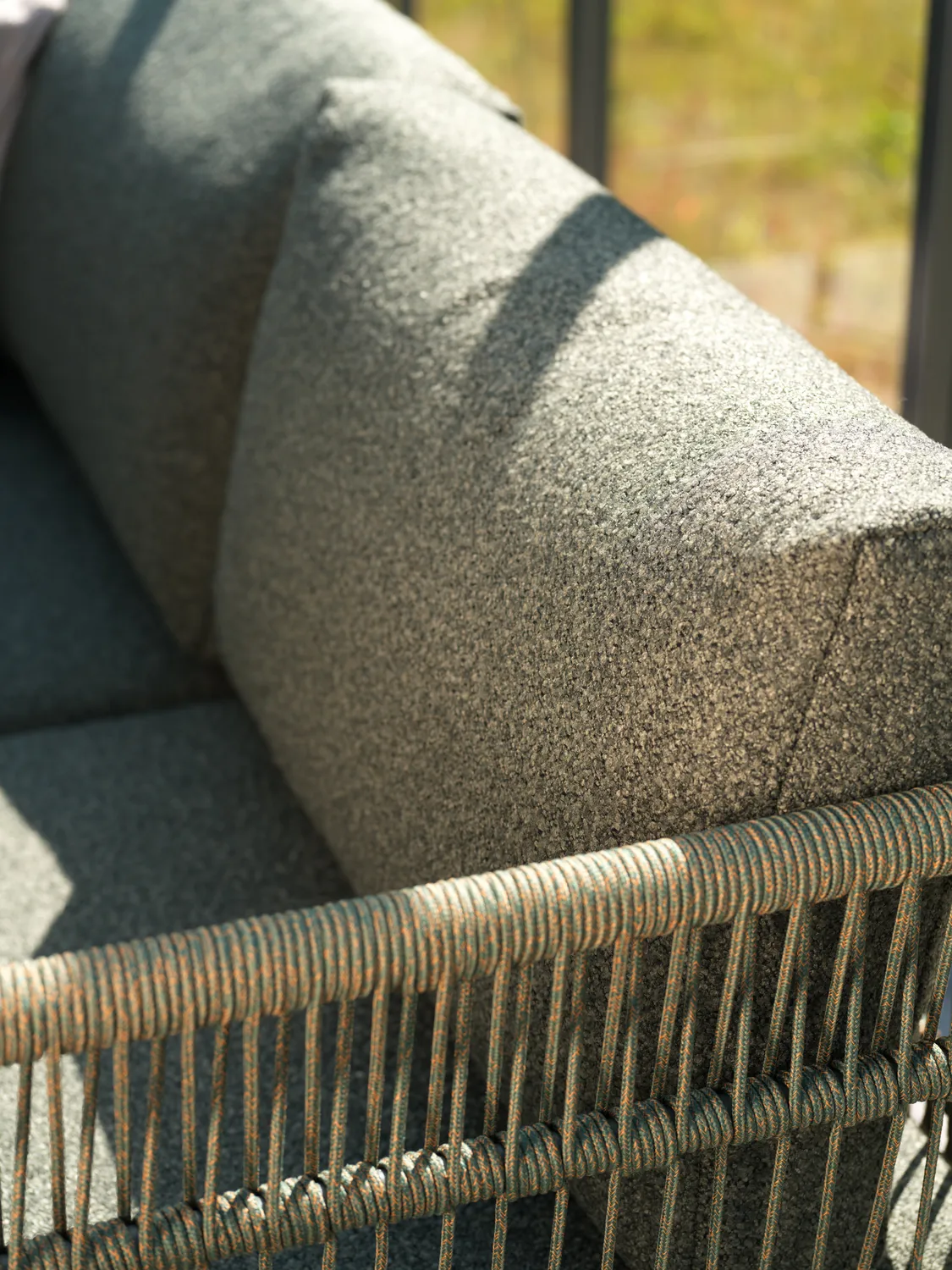 Divano Reno modulare, Nordic green-raw avocado, angolo Brafab