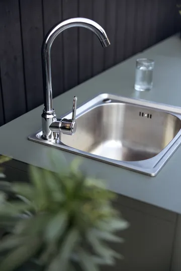 Kelia cucina da esterno base con lavello - Nordic green, 121x90x64 - Brafab