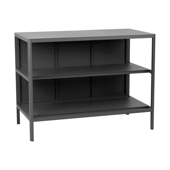 Kelia cucina da esterno panca con ripiani - Antracite, 121x91x64 cm - Brafab