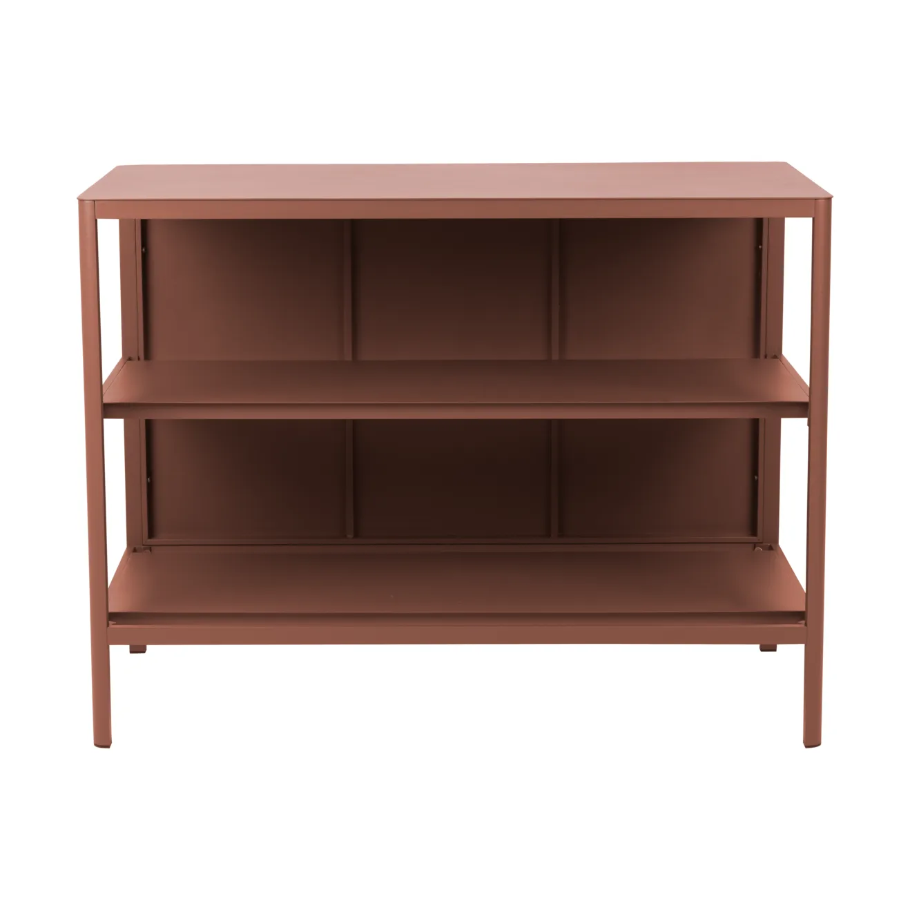 Kelia cucina da esterno panca con ripiani, Zin red, 121x91x64 cm Brafab