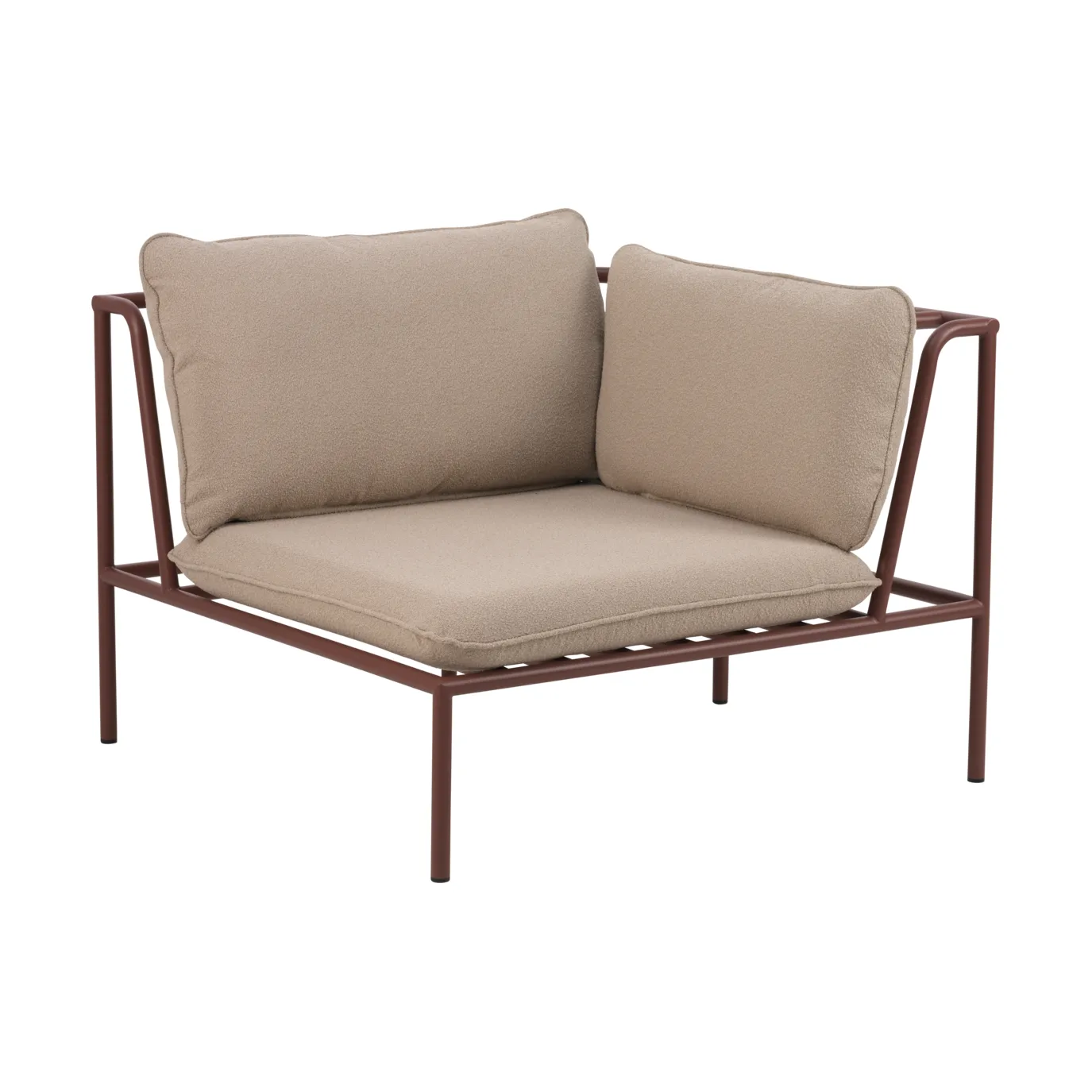 Modulo divano Collier, Zin red-teddy beige, angolo Brafab