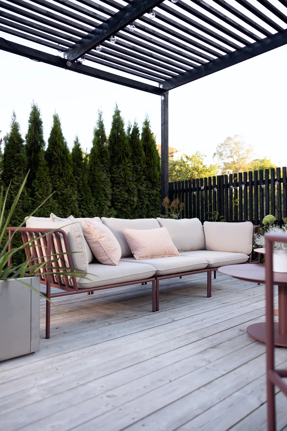 Modulo divano Collier, Zin red-teddy beige, elemento centrale Brafab