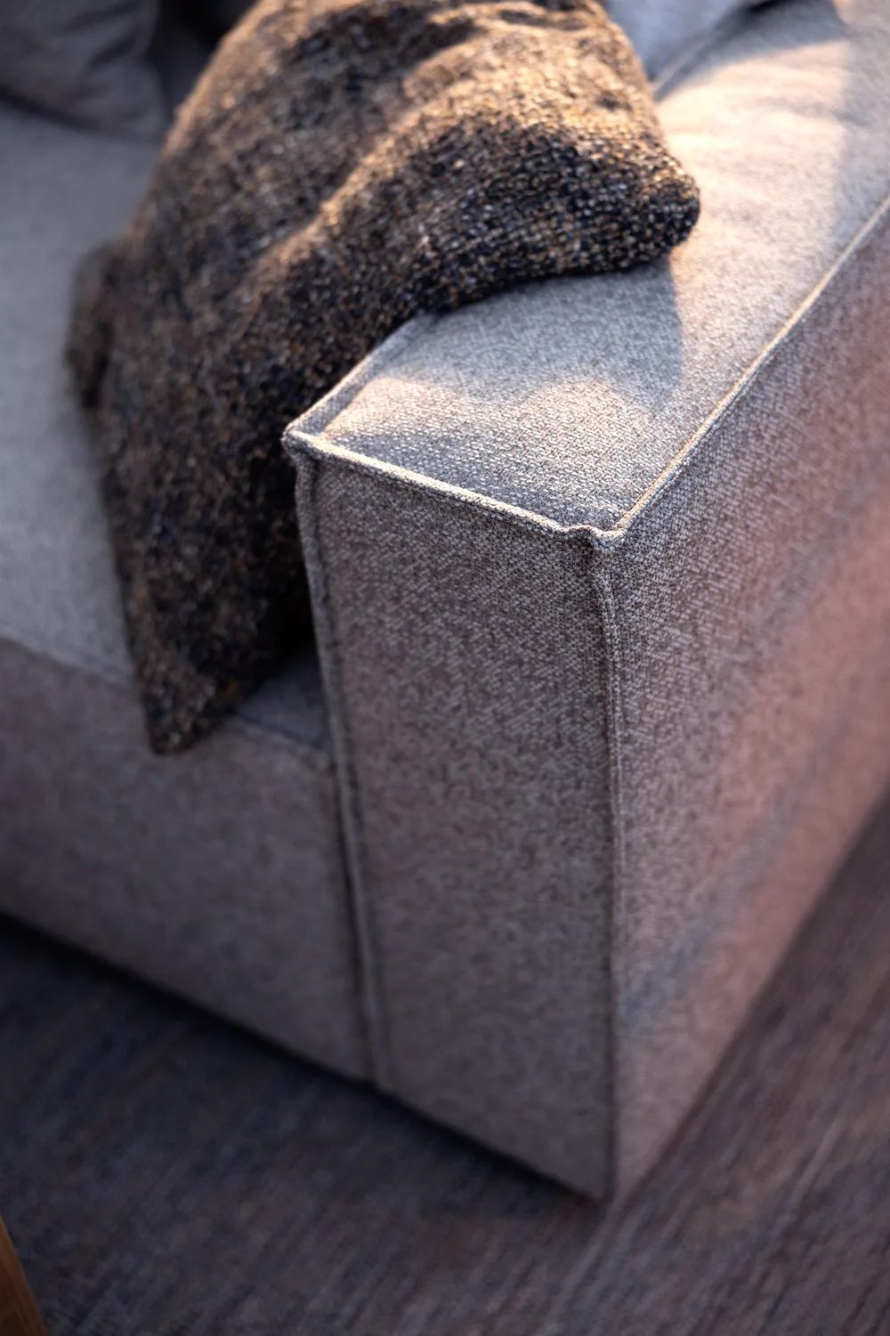 Modulo divano Muki, Light taupe, terminale sinistro Brafab