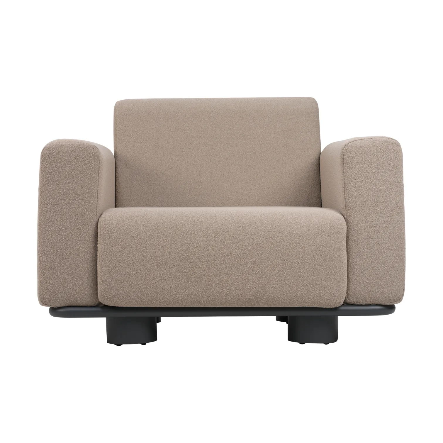Poltrona Bolster, Antracite-teddy beige Brafab