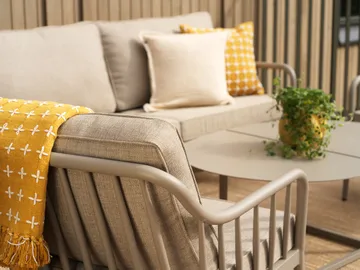 Poltrona Coleville - Khaki-burlap beige - Brafab