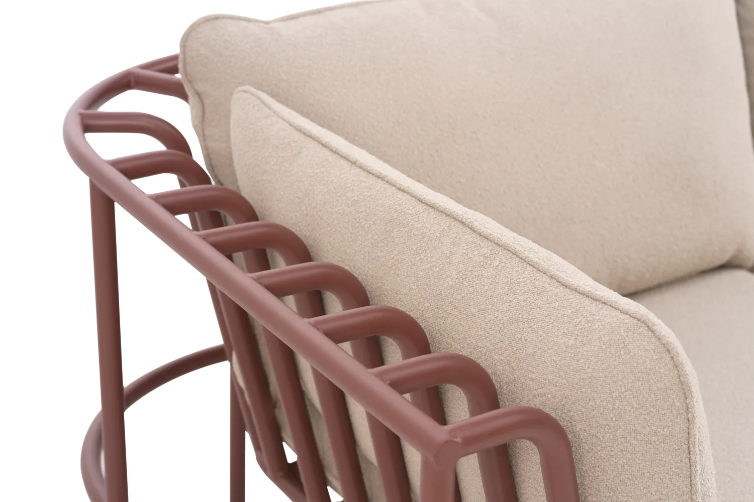 Poltrona Collier, Zin red-teddy beige Brafab