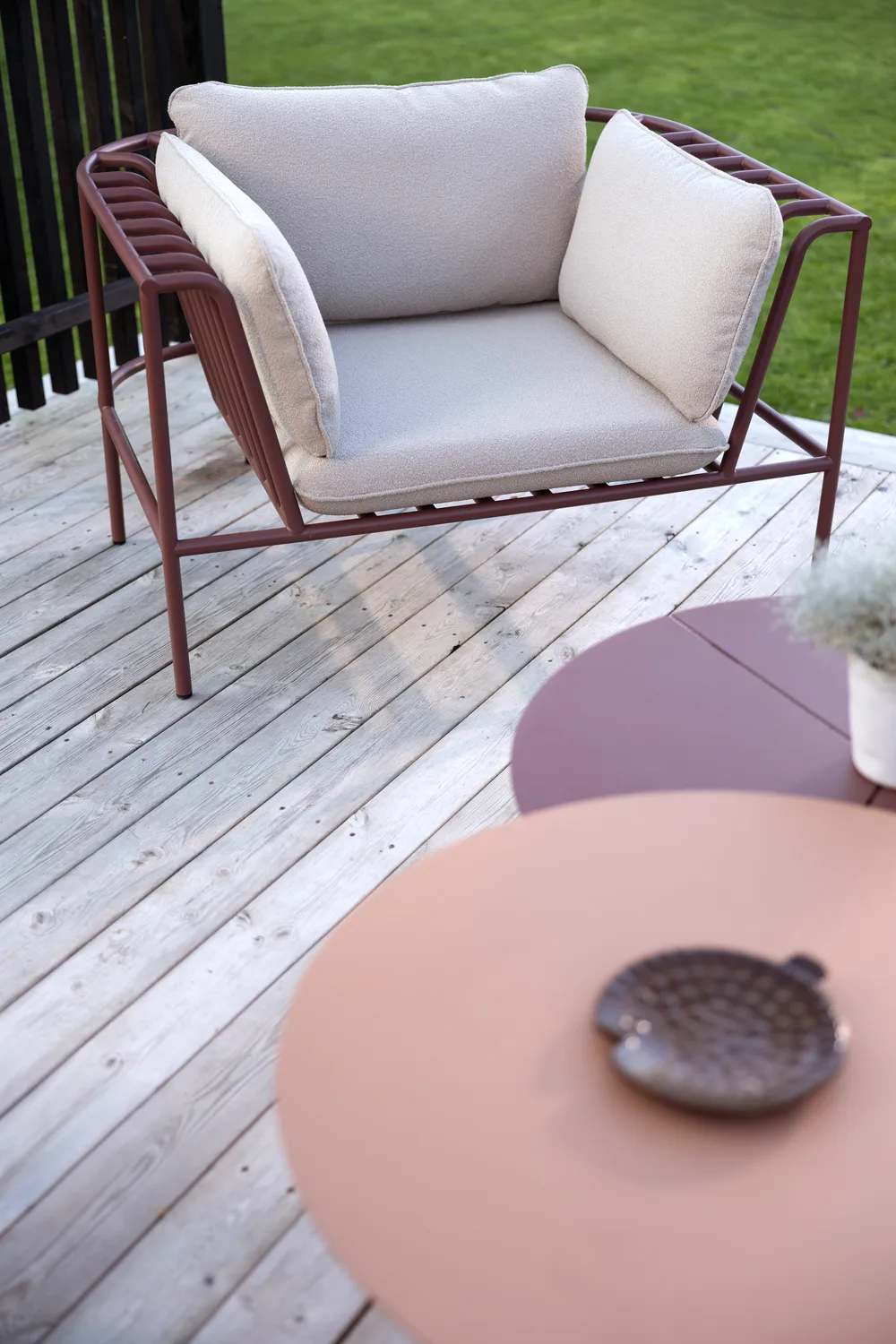 Poltrona Collier, Zin red-teddy beige Brafab