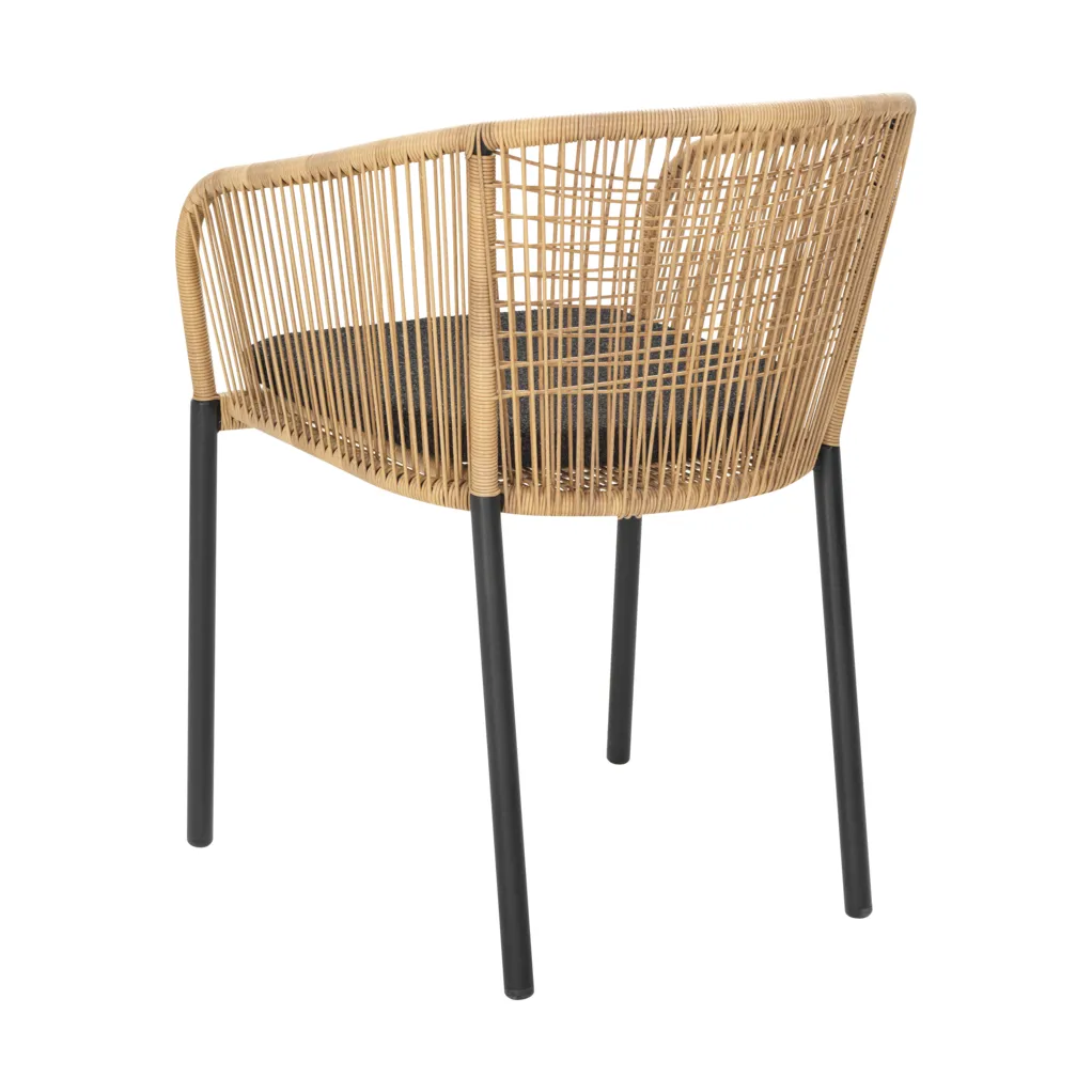 Poltrona Delta, Nero-naturale Brafab