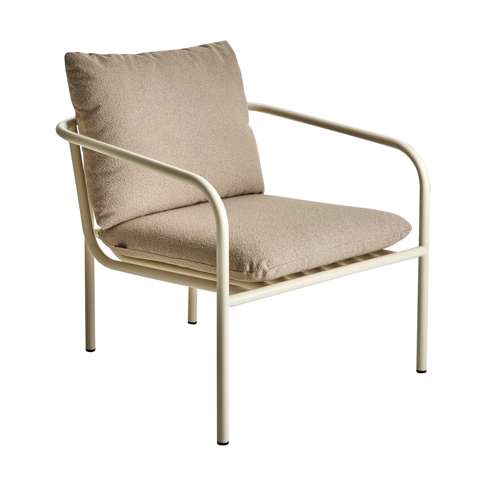 Poltrona lounge Bendt, Teddy beige-pearl white Brafab