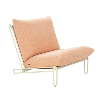 Poltrona lounge Blixt - Pearl white-teddy arancione - Brafab
