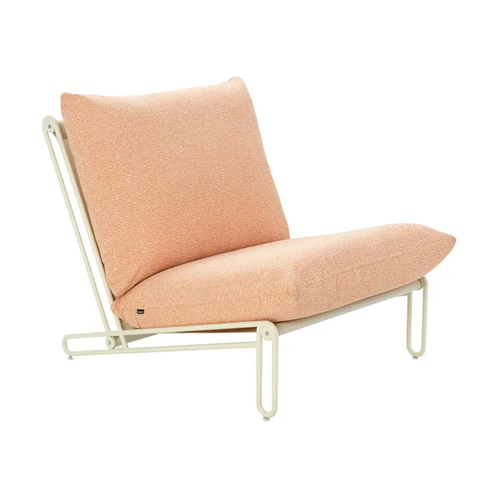 Poltrona lounge Blixt - Pearl white-teddy arancione - Brafab