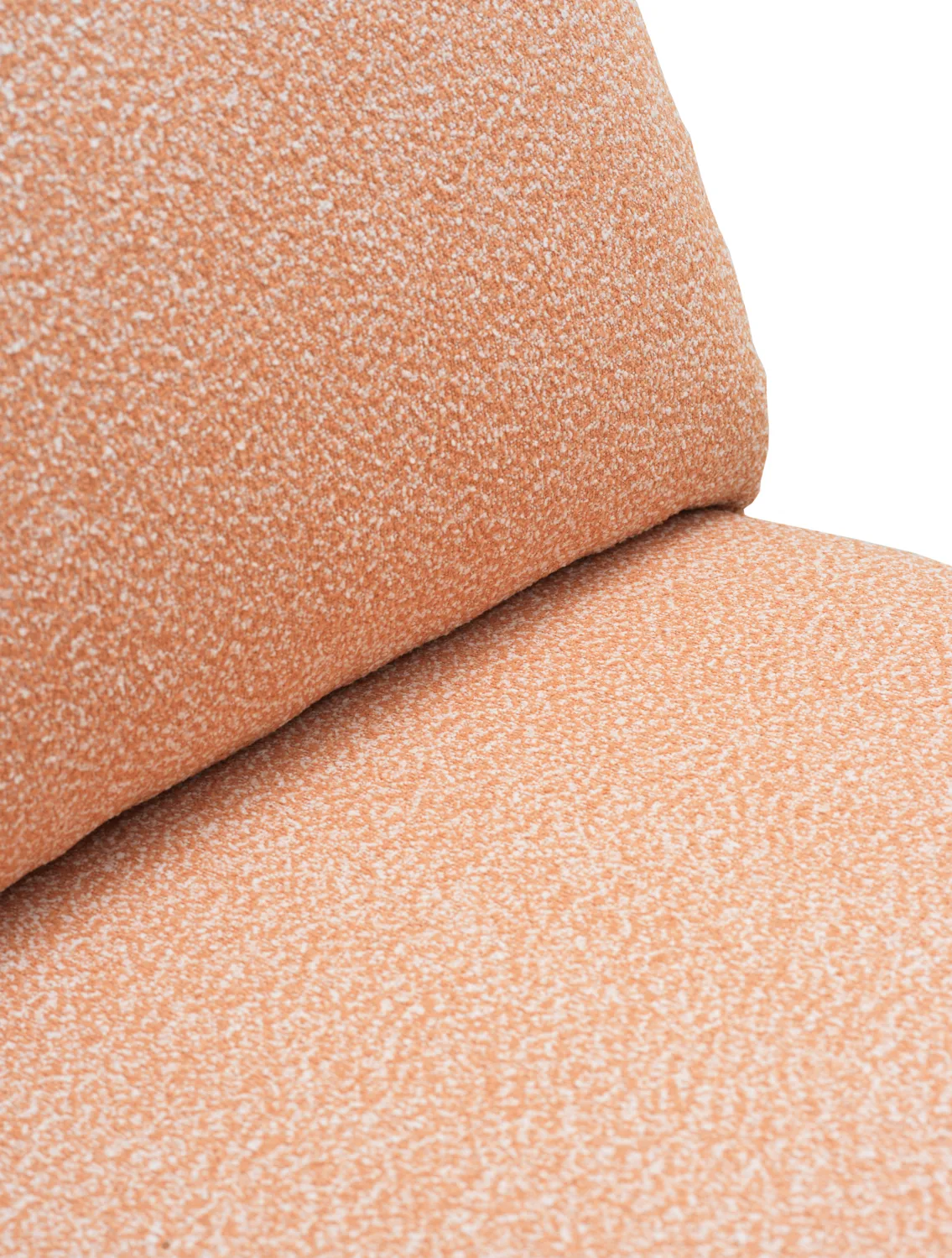 Poltrona lounge Blixt, Pearl white-teddy arancione Brafab