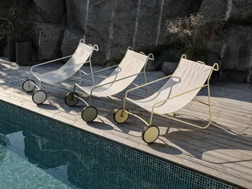 Poltrona lounge Poul Chair - Dusty green-vit - Brafab