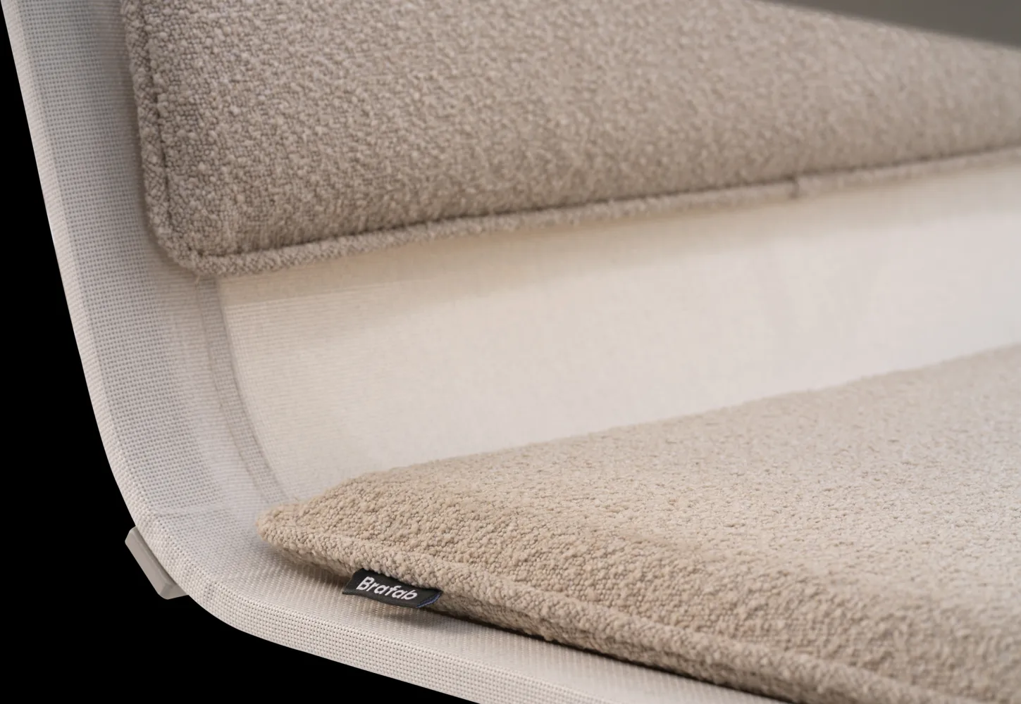 Poltrona lounge Soro, Khaki-teddy beige Brafab