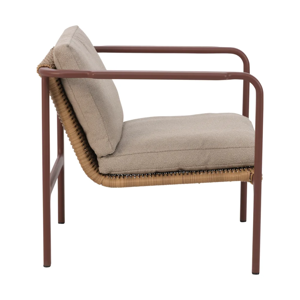 Poltrona Motty, Zin red-teddy beige Brafab